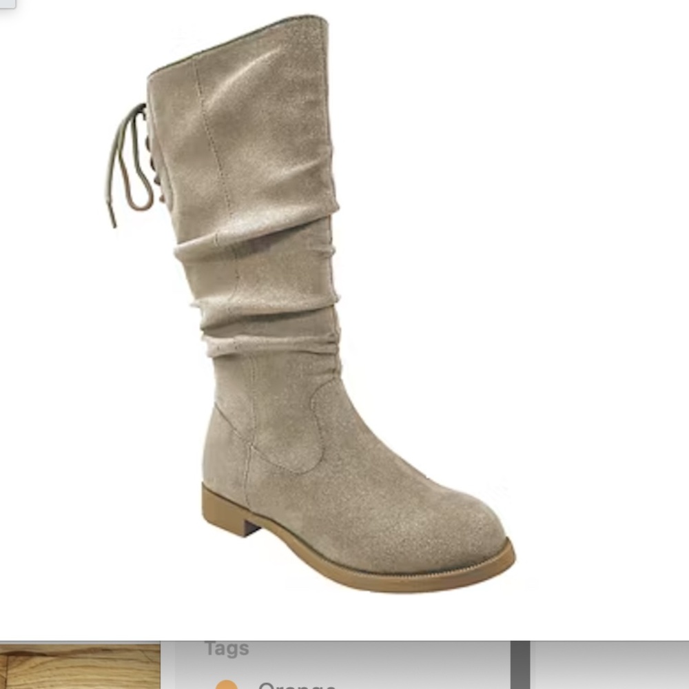 Miss Dynasty  Girls Maggie Flat Heel Slouch Boots sz 12 Toddler
